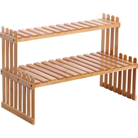 Étagère en bambou pour plantes – Support pots de fleurs – À monter soi-même – Pour balcon, salon, chambre, placard (1/5)
