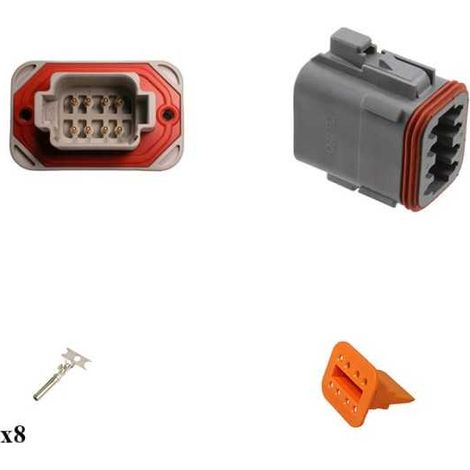 Kit Connecteur DT15 series femelle 8 Voies PCB G003
