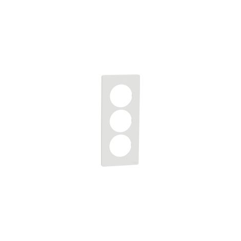 Placca interruttore Schneider Electric odace architecte 3 posti verticale
