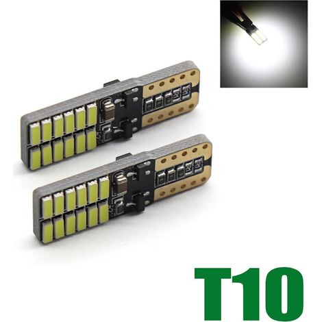 Set aus 2 T10-LED-Lampen, W5W 4014 24SMD, 12V/24V, weißes Licht 6000 K, im Blister