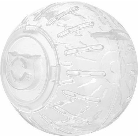 Relaxdays Boule hamster, jouet pour rongeurs, accessoire, souris, apport en air optimal, plastique, 10 cm, transparent (1/5)