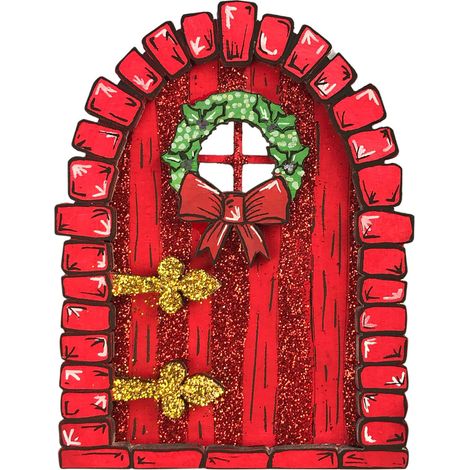 Décoration de porte féerique en bois forme D artisanat créatif original pour jardin cour extérieur ambiance magique naturelle (1/5)