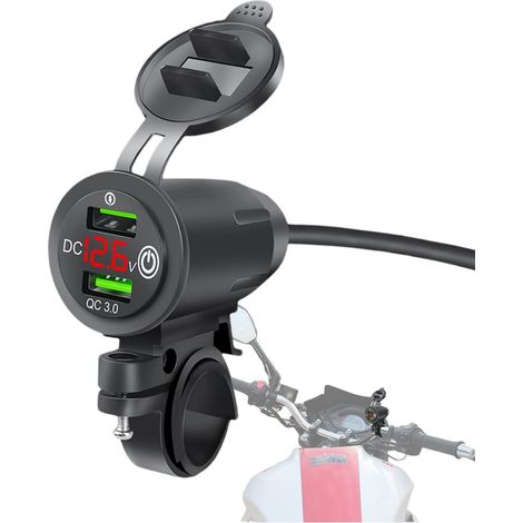 Chargeur de voiture rapide pour moto, téléphone portable, chargeur de batterie pour sports motorisés Chargeur USB pour voitures, bateaux, bateaux, motos, VTT (1/5)