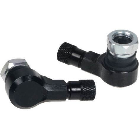 Prolunga valvola a 90 gradi in alluminio CNC, adattatore per ugello gas in metallo per moto e pneumatici. (1/5)