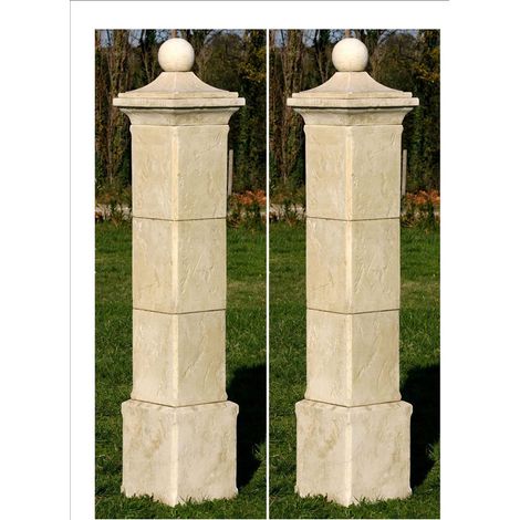 Juego de 2 pilares de puerta "Provenzal" - 41 x 41 x 228 cm