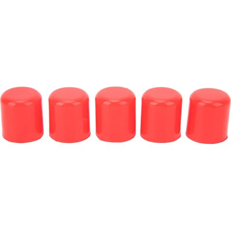 Couvercle de bouchon d'extrémité de Tube en Silicone pour tuyau d'aspiration et d'aspiration, capuchon de Lanking, diamètre intérieur de 25mm, universel, adapté pour voiture rouge, 5 pièces (1/5)