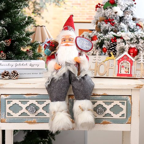 Sitzender Weihnachtsmann – 13 cm – für drinnen und draußen