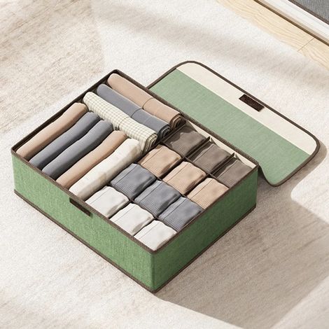 Filiyano – Organisateur de tiroir, boîte de rangement pliable pour armoire, système d'organisation pour sous-vêtements, soutiens-gorge, chaussettes (1/5)