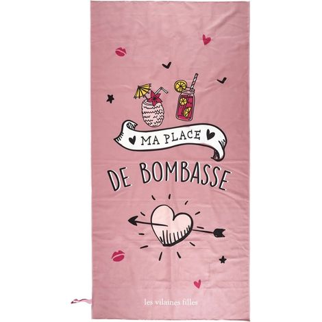 Serviette de plage en microfibre ma place de bombasse (1/2)