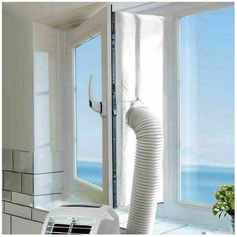 Fensterdichtung für Klimaanlagen-Schlauch, geeignet für mobile Klimaanlagen, Klimaanlagen, Wäschetrockner, Ablufttrockner, Warmluft-Fensterbefestigung, Klimaanlage 400 cm-Fei Y (1/5)