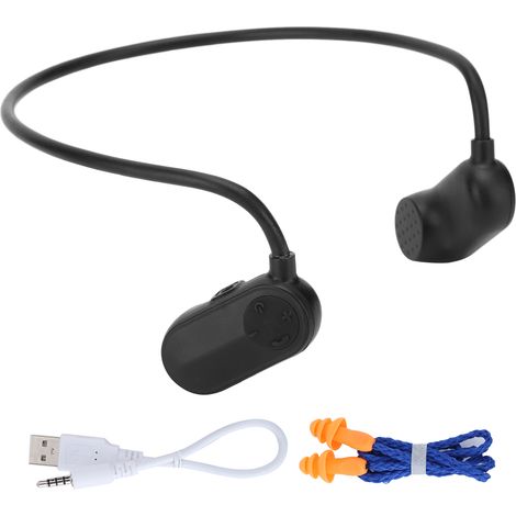 Casque à conduction osseuse V13 IPX8 étanche avec lecteur MP3 intégré pour sports aquatiques