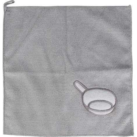 Chiffon de nettoyage microfibre épais Gris 30x29cm lavable sans rayures absorption rapide et séchage facile pour cuisine salle de bain (1/5)