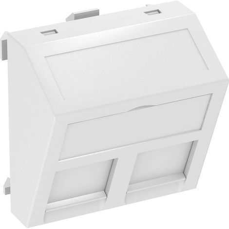 OBO Bettermann Datentechnikträger für 2 Anschlussmodule Typ RM 45x45mm Polycarbonat reinweiß RAL 9010, 6119298