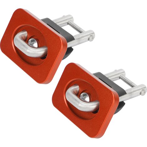 2pcs ancrages de fixation en acier inoxydable pour benne camion, supports latéraux remplacement Chevrolet Silverado Colorado, orange, kit de montage robuste (1/5)