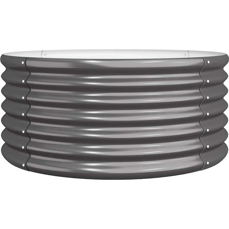 Garden Planter Galvanised Steel 80x80x36 cm Anthracite vidaXL