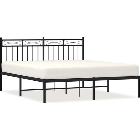 Maison Exclusive - Giroletto con Testiera in Metallo Nero 150x200 cm (1/5)