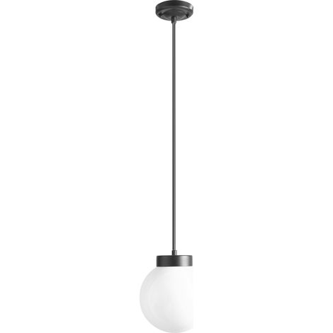 Pendant Lamp Black Aluminum Outdoor Light Garden Lamp Glass White Shade Modern KULSI (1/5)