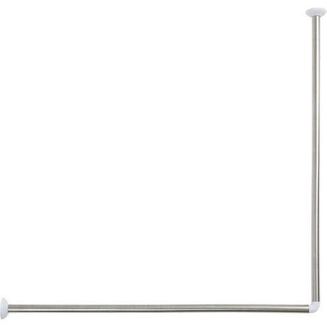 Asta doccia angolare 90x90 cm in acciaio inox - cromo - Tendance