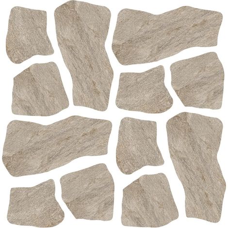 Carrelage effet Pierre Quartzite Gris Argent Dalle C 109x55x2 cm Salvero - Sol extérieur (vendu par carton de 0,431 m²) - RO'MA CARRELAGE