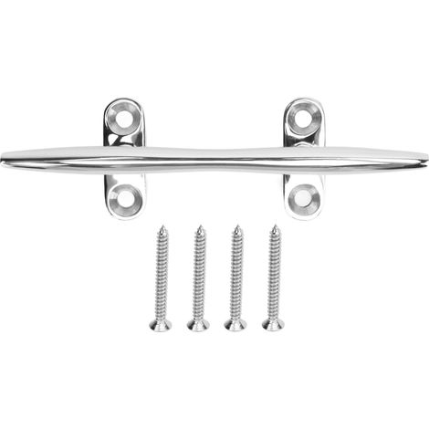 Taquet de bateau en acier inoxydable 316 lourd avec vis de fixation, pour pont de bateau et quai, base ouverte, 5 pouces. (1/5)