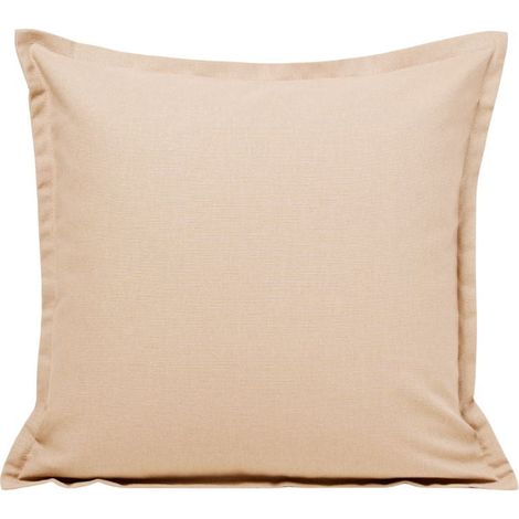 Housse de coussin en Coton lin uni LEOLINO