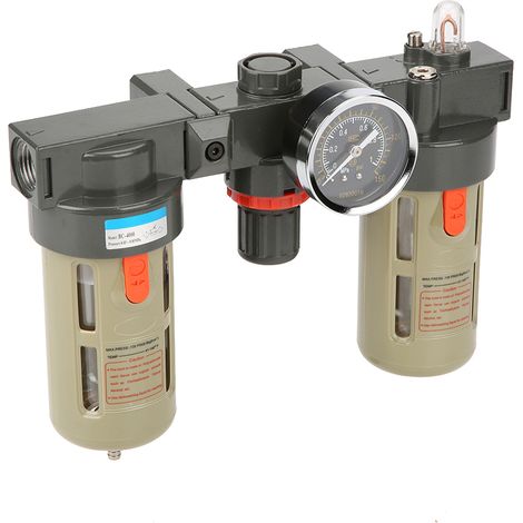 G1/2 Luftquellen-Gasaufbereitungseinheit Filterdruckregler mit Manometer (1/5)
