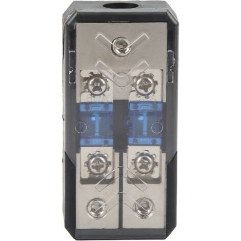 Boîte porte-fusible 2 voies 1 entrée/sortie 60 A, bloc de distribution électrique universel pour voiture, yacht et amplificateur audio stéréo