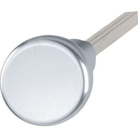 Hoppe – Paire de poignées bouton plate aluminium F1 – Axe carré rotatif 8 mm – Compatible portes 25 à 48 mm – Design fonctionnel (1/4)