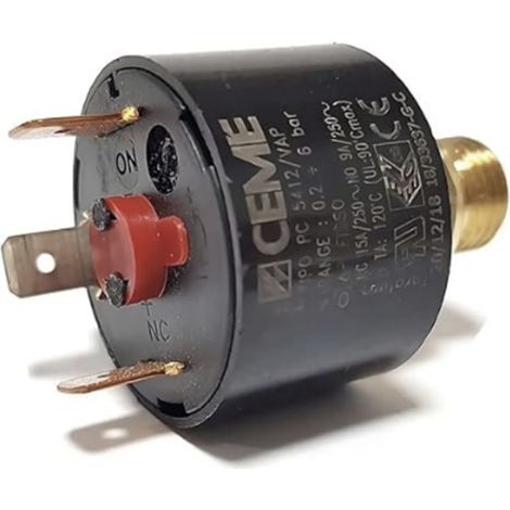 Presostato de Agua para Caldera Ferroli  3 Contactos, 0.5 Bar, 1/4"  Compatible con Arena, Domicompact, Domina, Pegasus (1/2)