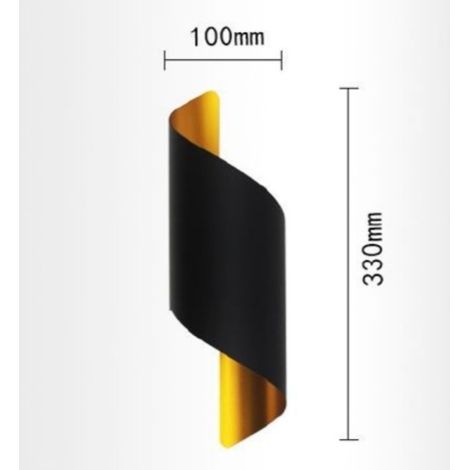 Applique da parete led G9 doppia luce lampada a muro nero bianco design moderno per camera soggiorno bagno Nero