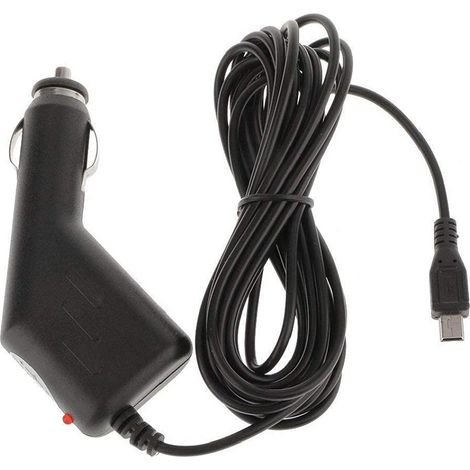 Chargeur de voiture mini Cordon d'alimentation Cordon d'alimentation Universel Chargeur de voiture Adaptateur Alimentation pour accessoires électroniques portables GPS Navigation(environ 3m) (1/5)