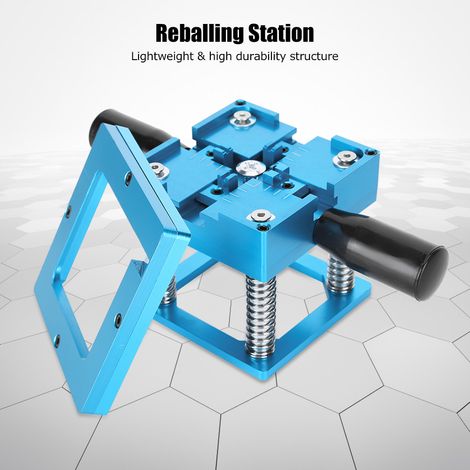 Station de Reballing en Alliage d'Aluminium Table de Rétabli Universelle pour Soudure avec Poignée Bleue (1/5)