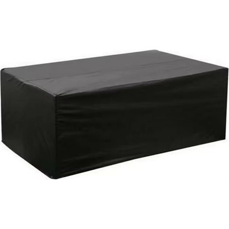 Funda para muebles de jardín - Impermeable - Resistente - Tela Oxford 210D - 210 x 110 x 75 cm - Negra - Para exteriores - Funda protectora para mesa y sillas de jardín - Resistente al polvo y al agua