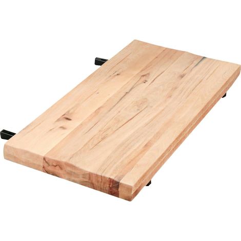 Rallonge pour les tables en chêne blanc bords naturels 300 cm PALERME (50 cm) (1/2)