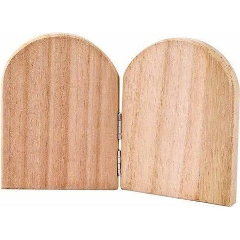 Objet décoratif - Creativ Icâne double 11x17 cm - Bois et métal - Couleur beige - Bureau