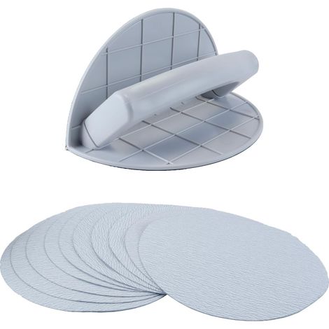 Outil De Ponçage D'angle Semi-circulaire Multifonctionnel, Avec 10 Feuilles De Papier De Verre Grain 180, Ponceuse D'angle Pour Cloisons Sèches, Kit De Ponçage Mural (1/5)