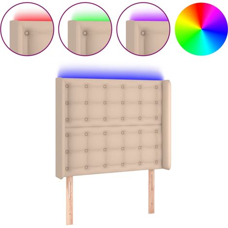 Maison Exclusive - Testiera a LED Cappuccino 83x16x118/128 cm in Similpelle