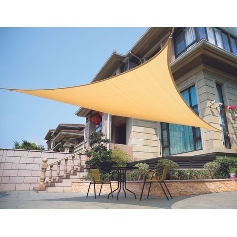 Confine VELA OMBREGGIANTE TRIANGOLARE Col. Beige mt. 3,6x3,6x3,6