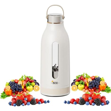 Mixeur portable avec batterie rechargeable 400 ml Charge rapide Type-C Léger et facile à nettoyer Sans fil (SKU produit : 95995204 SKU Offre : lehua25.4.24-1.25) (1/5)