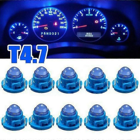 10 ampoules LED SMD T4.7 bleues pour tableau de bord avec douilles (1/5)