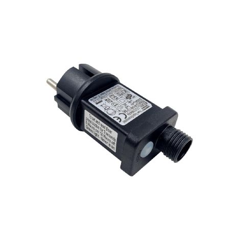LUCCIKA  Trasformatore alimentatore per luci a LED e decori luminosi di Natale 31V IP44 con spina Schuko 12W con Memoria Timer e 8 differenti Giochi di luce