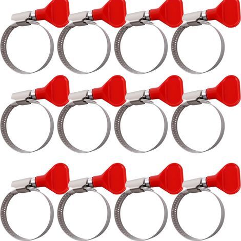 12-teiliges universelles CV-Gelenk-Manschetten-Klemmenset, verstellbare Manschettenklemme für die meisten Fahrzeuge, CV-Gelenk-Klemmen aus Edelstahl für Wasserschlauch, Kabel (1/5)
