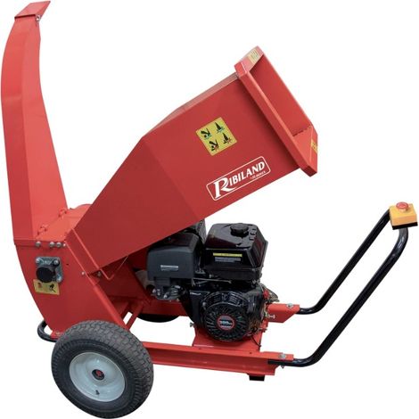 Ribimex – Broyeur de végétaux thermique 196cc 4100W – Moteur OHV 4 temps – Coupe Ø 70mm bois tendre – Variateur de vitesse et éjection latérale (1/7)