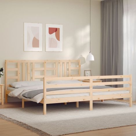 Massivholzbett mit Kopfteil 200x200 cm vidaXL (1/5)