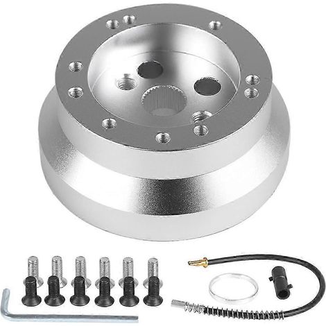 Adaptateur de moyeu de volant en aluminium usiné à 5 et 6 trous pour accessoires automobiles à connecteur de moyeu court (1969-1994) (1/5)
