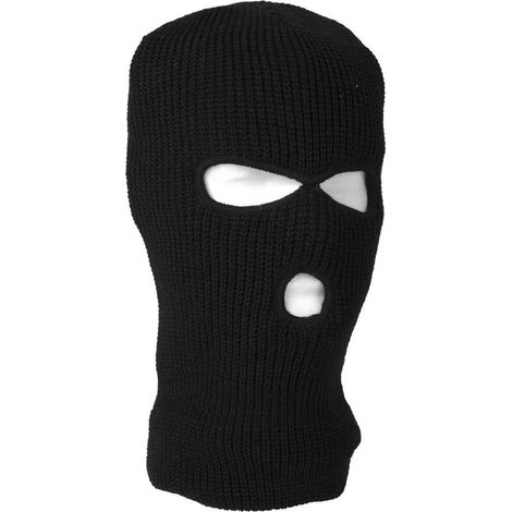 3-Loch Sturmhaube atmungsaktiv gestrickt für Damen & Herren, Winter Balaclava für Motorrad & Ski