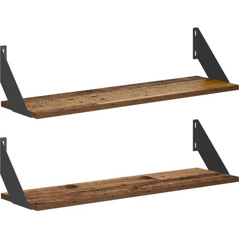 Scaffali da parete 2 pz Legno antico 70 x 20 x 17 cm vidaXL (1/5)