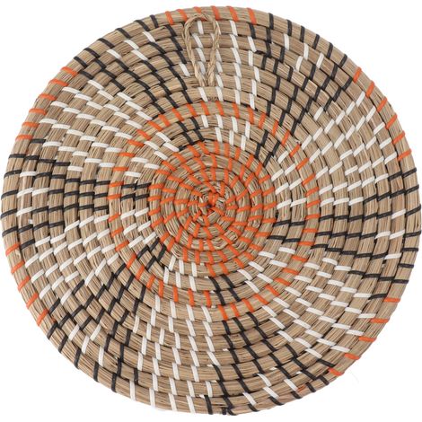 Sets de table ronds innovants en fibres naturelles, style nordique, pour la décoration de la table à manger ou des murs, 30 cm / 11,8 pouces. (1/5)