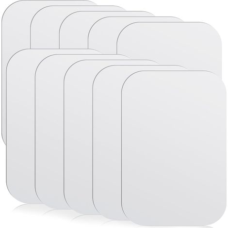 Plaques Métalliques Autocollantes Usage Polyvalent Lot de 20 Argenté Support Magnétique Voiture Facile à Coller pour Téléphone (1/5)