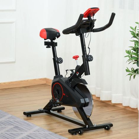 Cyclette da indoor biking con LCD e resistenza regolabile, nera HAVRYA (1/5)